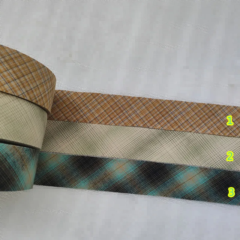

4cm Grid Yarn Dyed Cotton Bias Binding Tapes Ribbon, Yarn-dyed Handmade DIY Patchwork Cotton Fabric Trimming Sewing Accessories