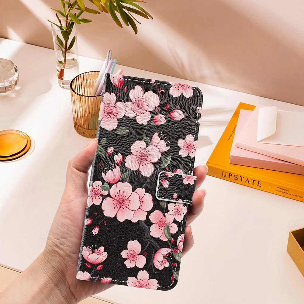 Aesthetic Leather Phone Case with Card Pocket Wallet Cover