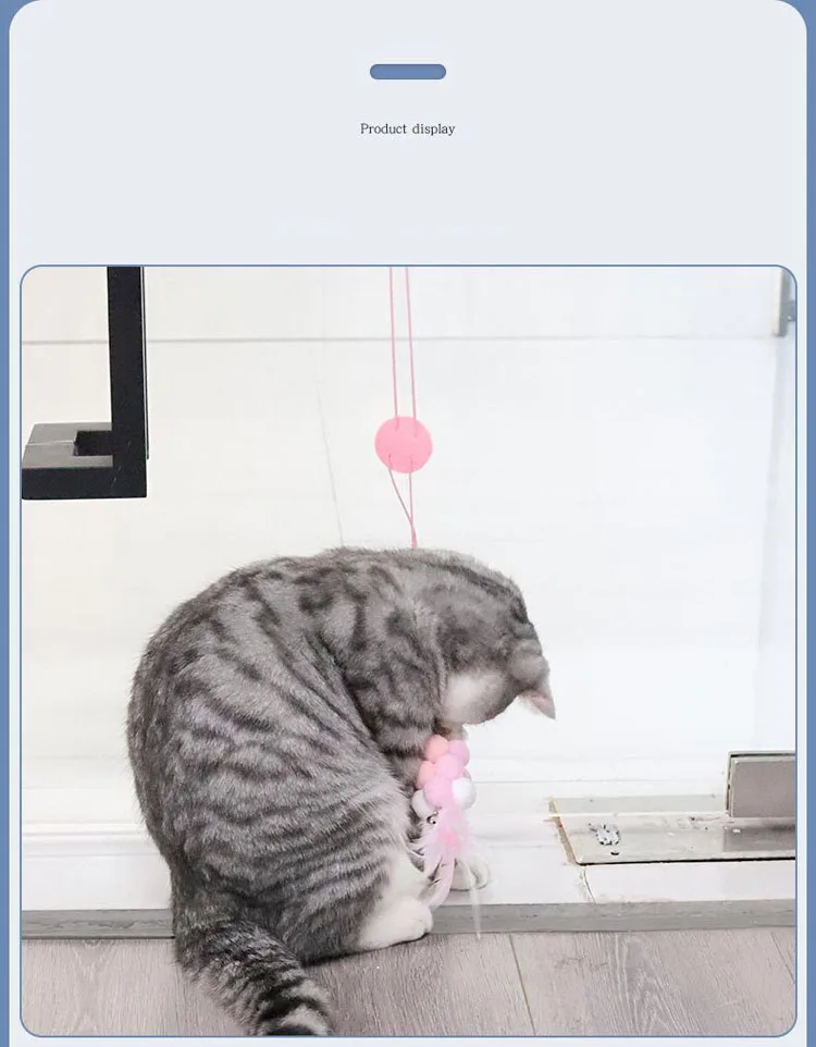 Funny Cat Toys Hanging Retractable Elastic Rope Swing Hanging Door Windows Interactive Toys Playing Indoors - PeticaDeals