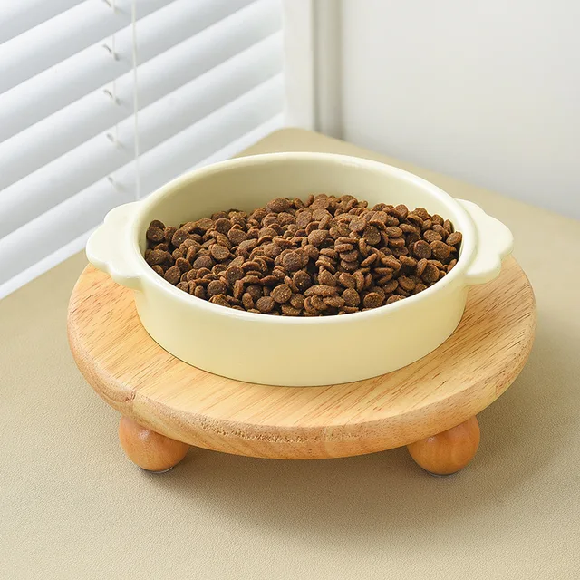 400ml Cat Food Water Bowl Double Pet Ceramic Bowls with Wooden Stand Small Dogs Drinking Eating Basin Plate Pet Supplies 400ml Cat Food Water Bowl Double Pet Ceramic Bowls with Wooden Stand Small Dogs Drinking Eating Basin Plate Pet Supplies