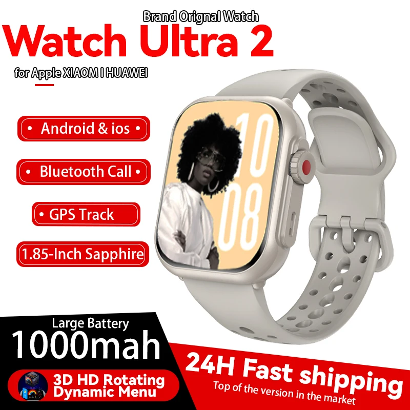 For IOS Watch Ultra 1000 mAh Smart Watch Men Women HD