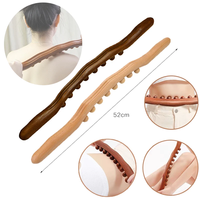 Massage Stick Massager for Body Maderoterapia Wood Therapy Gua Sha Stick Carbonized Wood Scraping Body Drigger Point Treatment