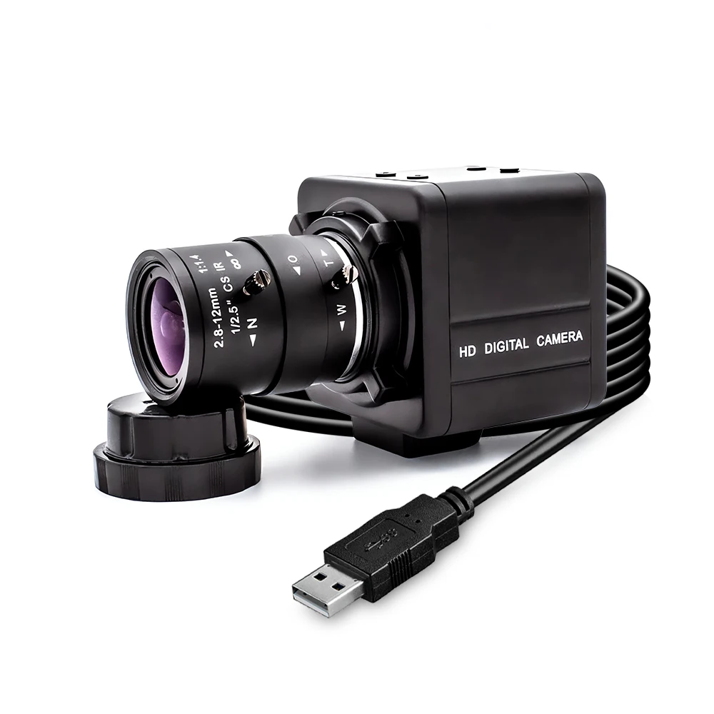 Global Shutter USB Camera 1080P 90FPS Industrial Metal Box With 5-100mm Varifoca