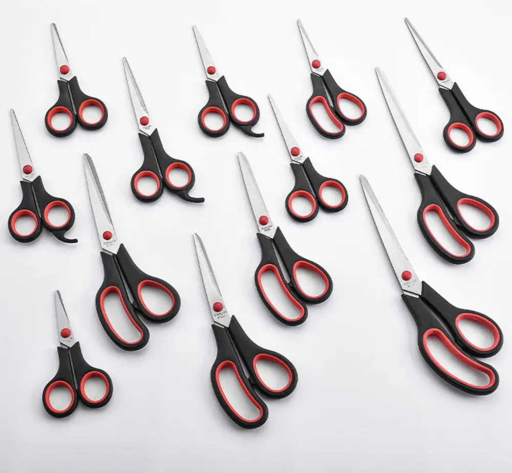 Description Picture 2 of itemStainless Steel Scissors Student Stationery Scissors Household Multi-Function Office Paper Cuttings Thread Cutting Head Scissors