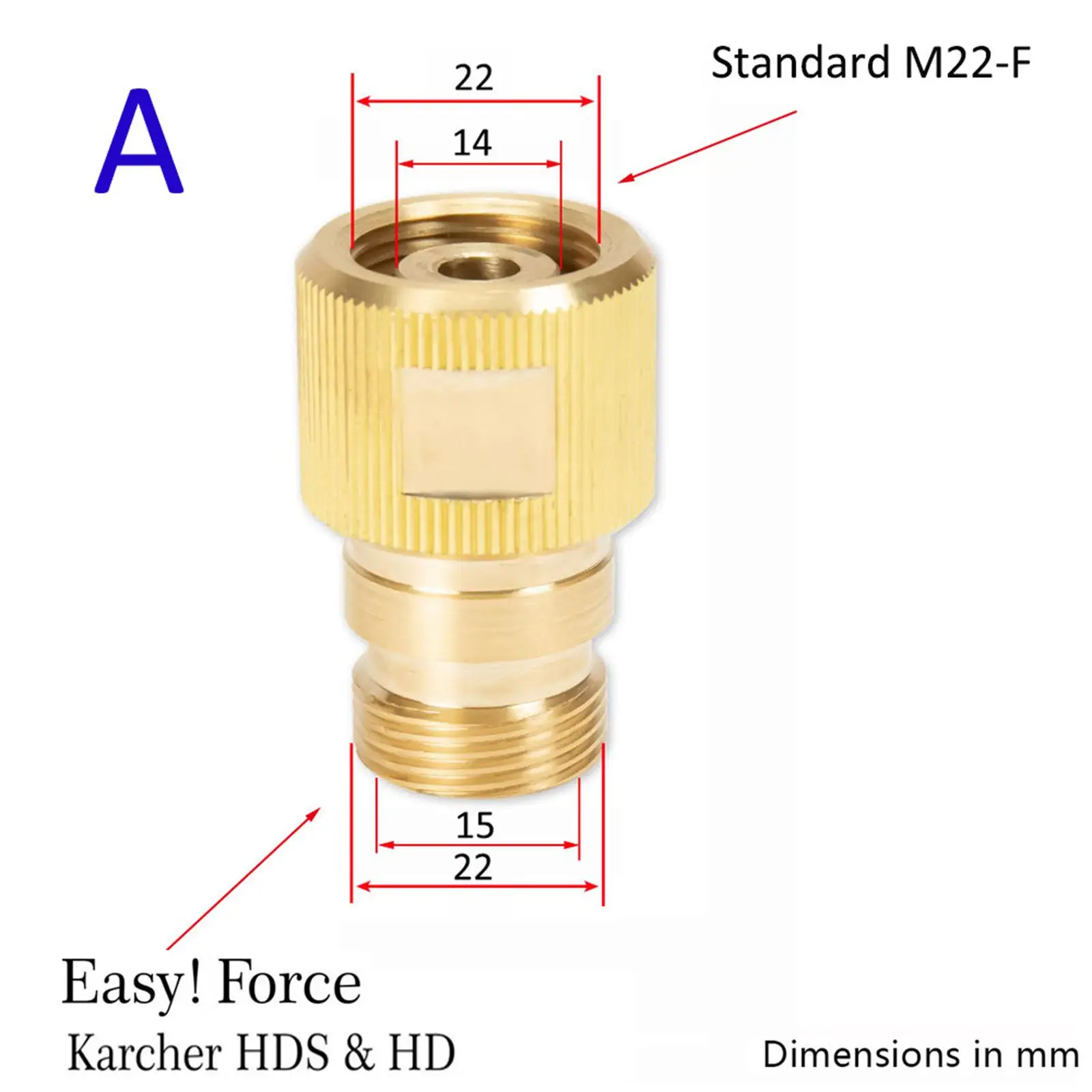 Pressure Washer Nozzle Quick Connect Power Tools Accessories Coupler for Lawns Care Watering Flowers Irrigate Cleaning Wash Cars