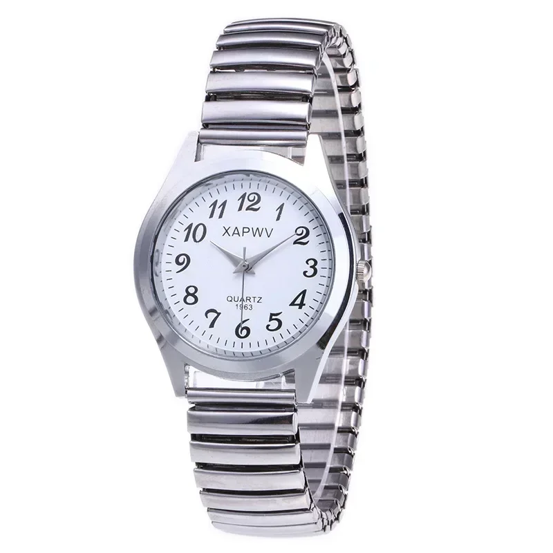 

Часы наручные кварцевые для мужчин и женщин, модные с гибким эластичным ремешком, со стальным браслетом, подарок для пар
