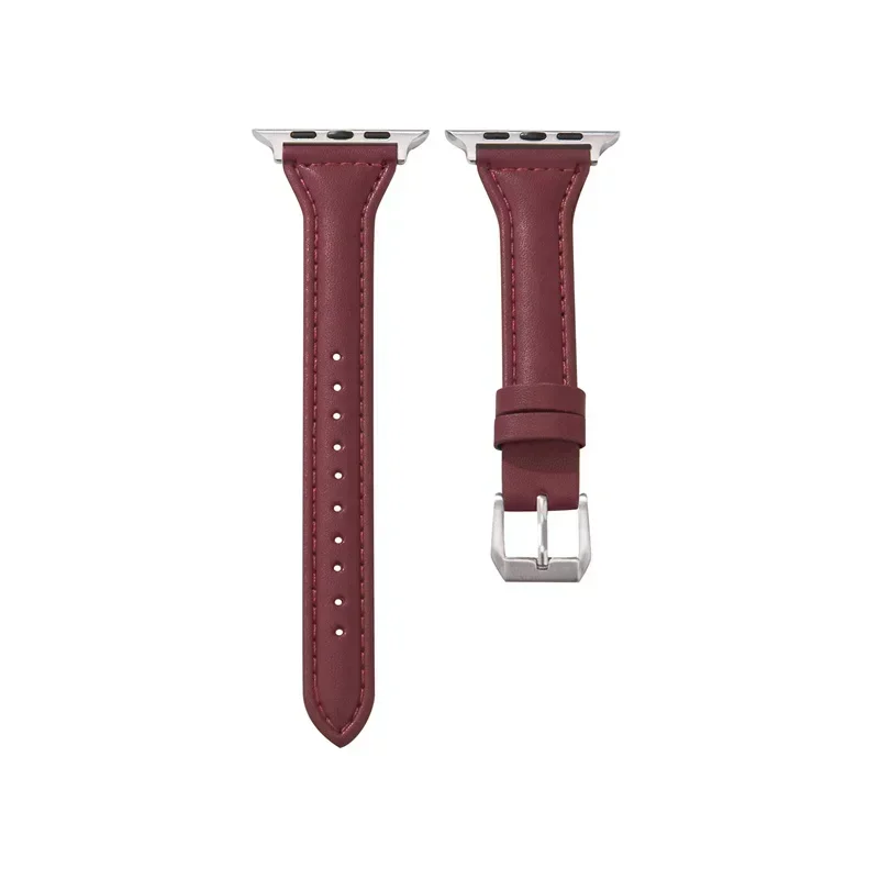 Slim Leather Strap For Apple Watch Band 41mm 40mm 38mm thumbnail 8
