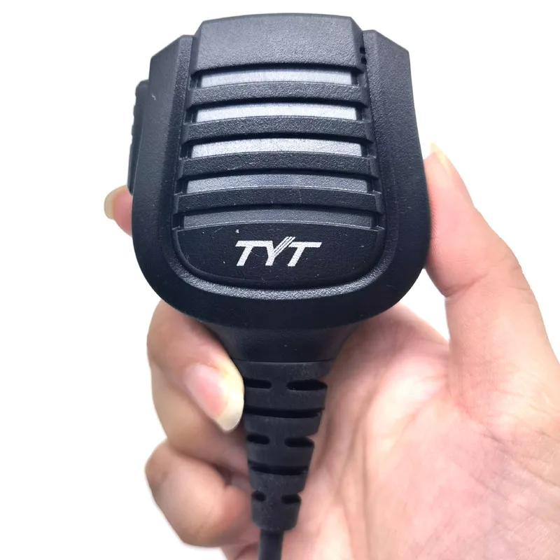 Original TYT MD-390 2Pin PTT Mic Shoulder Remote Speaker Microphone for TYT MD-380 MD-390 TH-UV8000D/E UV-380 390 Ham Radio