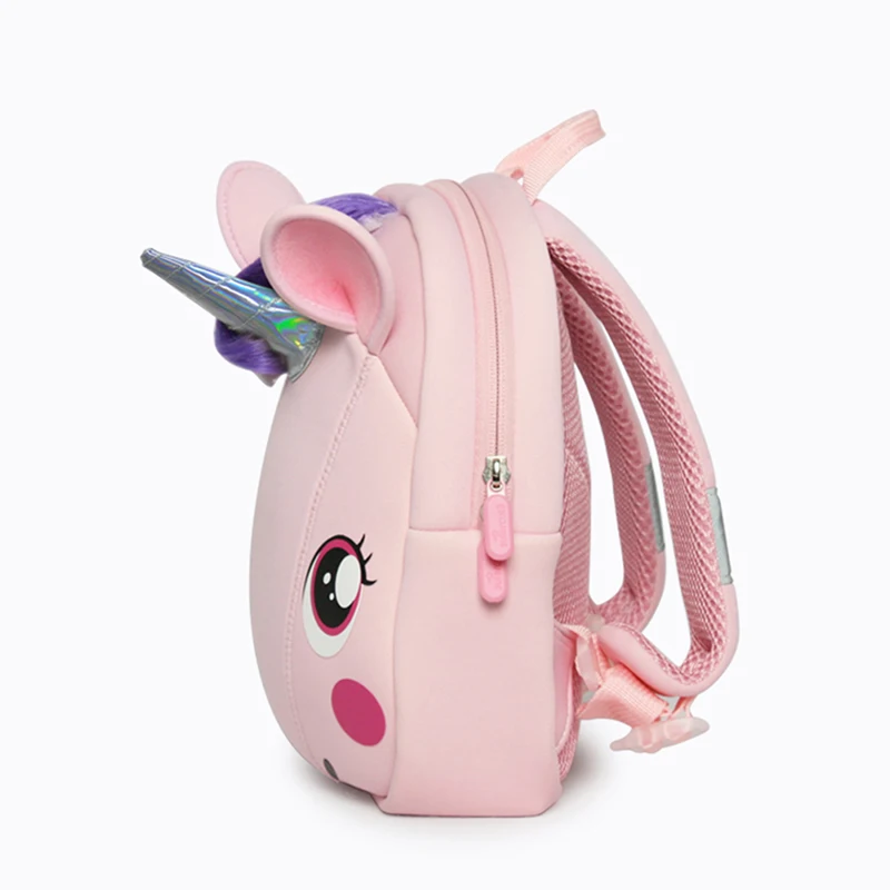 Baby Girl Backpack Toddler Girl Backpack 3D Unicorn Cartoon Travel Pre School Bag for Kid Backpacks with Safety Leash 1-5 Years