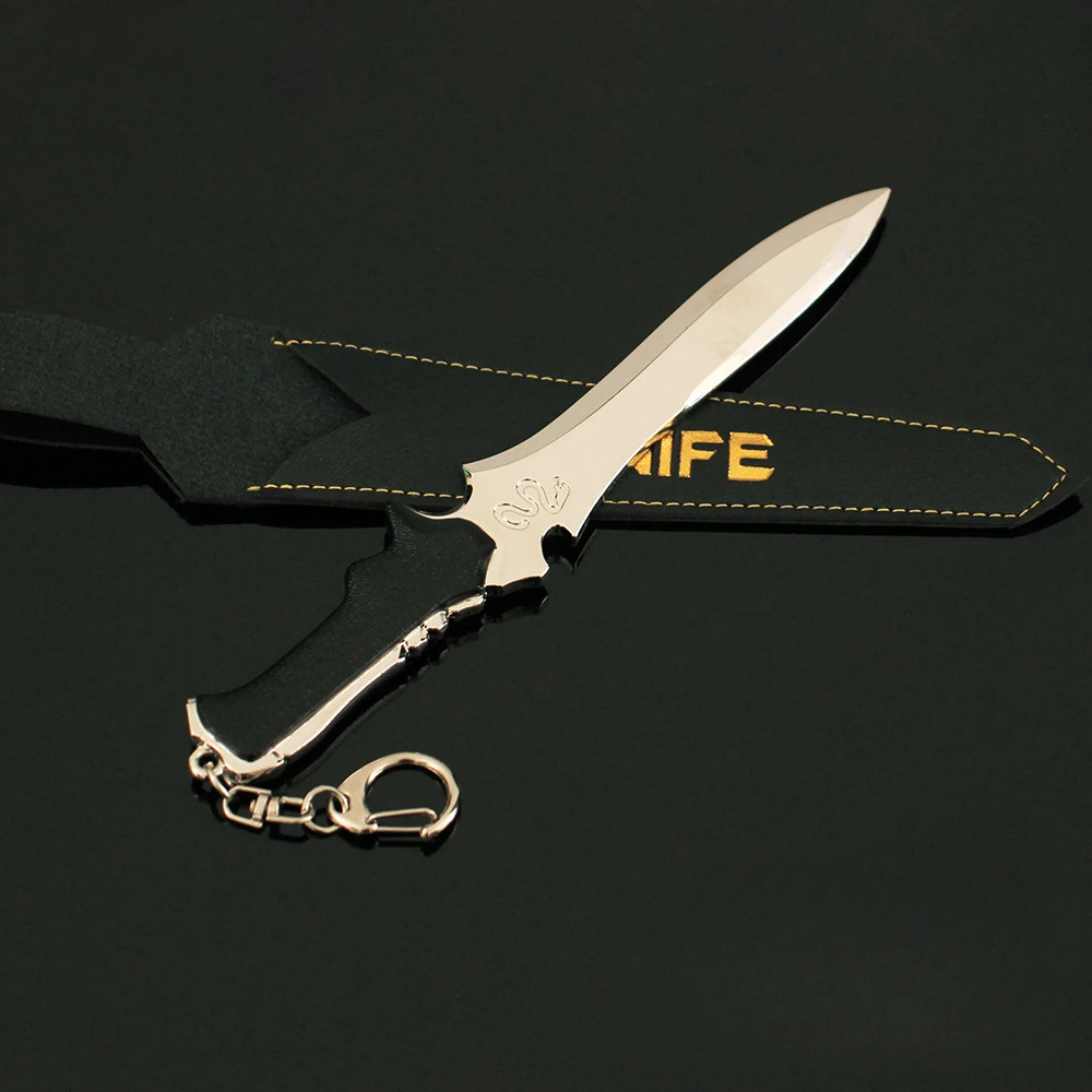 18CM Resident Evil Leon Scott Kennedy Weapon Combat Tactical Knife Game Periphery Full Metal Model Collectible Ornaments Boy Toy 3