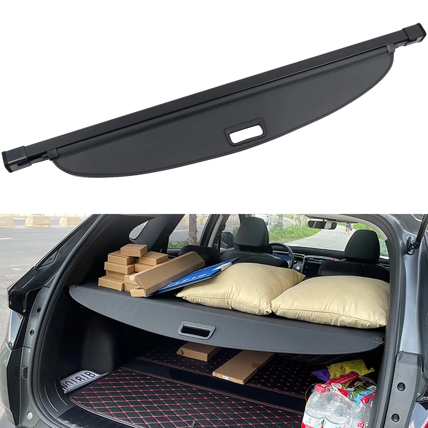 

for Hyundai Tucson (NX4) 2022 2023 Car Rear Trunk Cargo Cover Retractable Security Shield Shade Luggage Curtain 1 Set