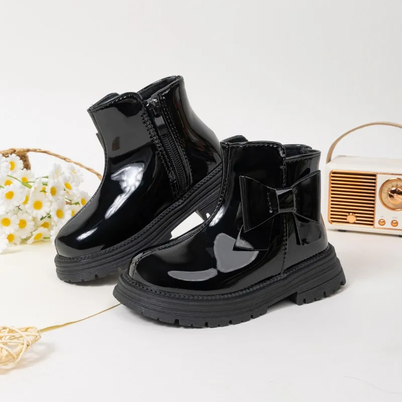 Cotton Kids Platform Ankle Boots for Winter