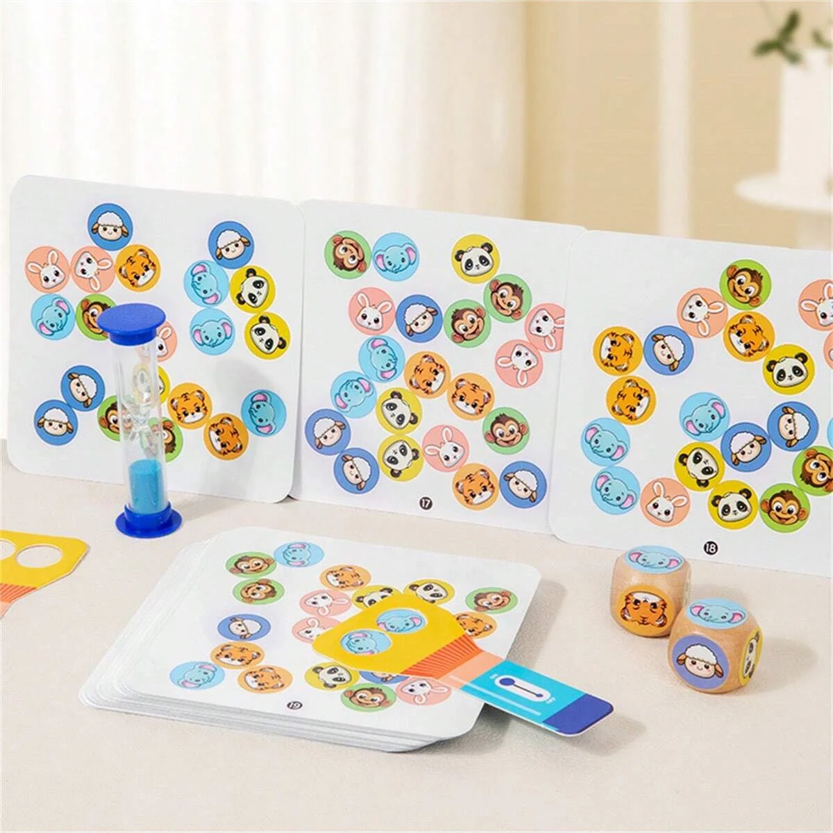 Reaction Contest Find Right Animals Toy Cognitive Card Game Children Learning Card Toy 2 Players Competition Table Toy
