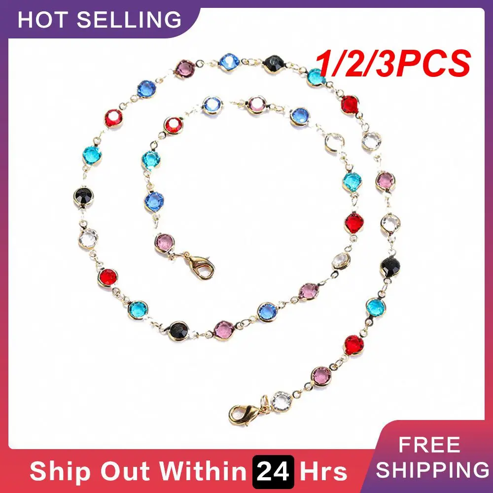 

1/2/3PCS Glasses Holder Colorful 15g Sunglasses Lanyards Glasses Accessoreis Fashion Eyewear Chain Non-slip 72cmx3mm