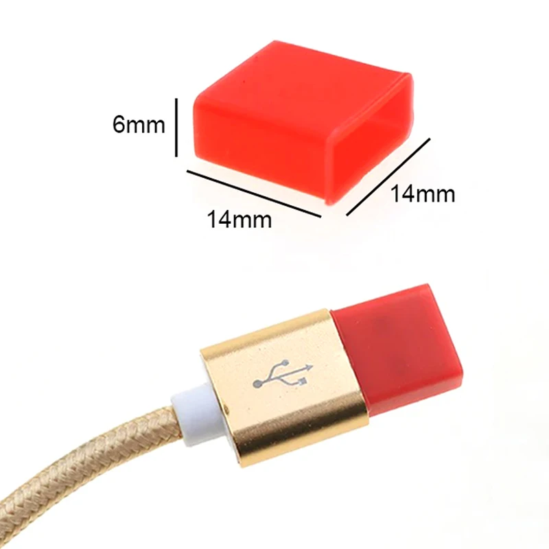 Set of 10 USB Dust and Moisture Protective Covers