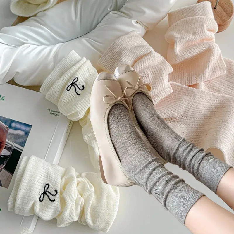 

Новинка, длинные летние носки для девочек в японском стиле, сетчатые дышащие кружевные носки с бантом JK Lolita Kawaii, милые женские носки с бантом