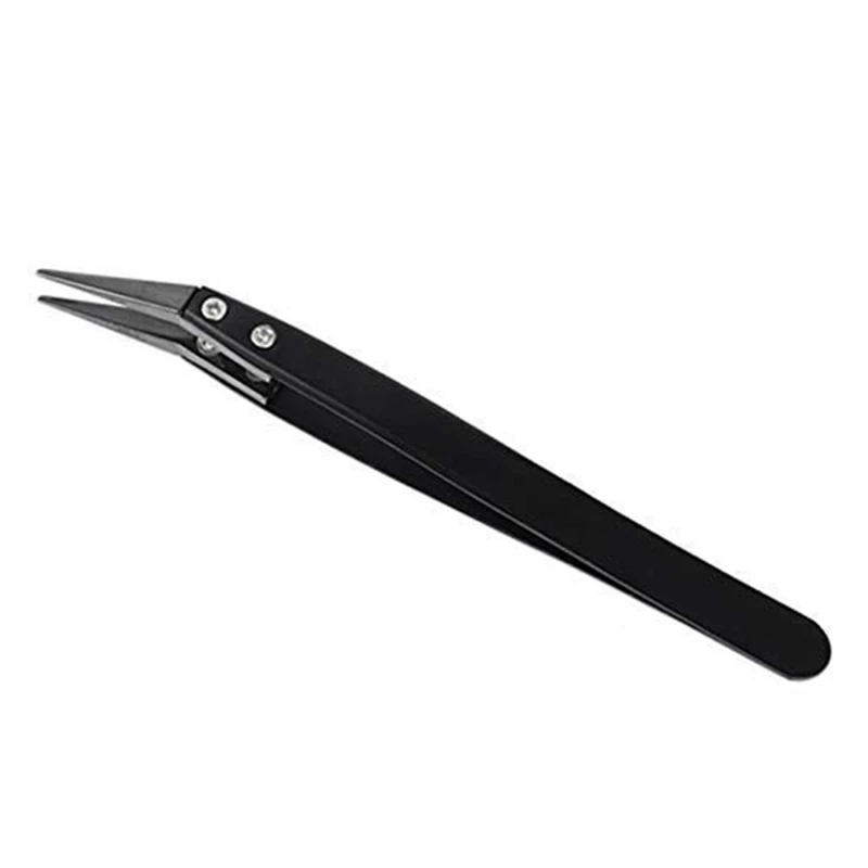 Tool Industrial Use Reverse Tweezers Ceramic Tweezers High Temperature Laboratory Work Hobbies Solder Resistant Durable