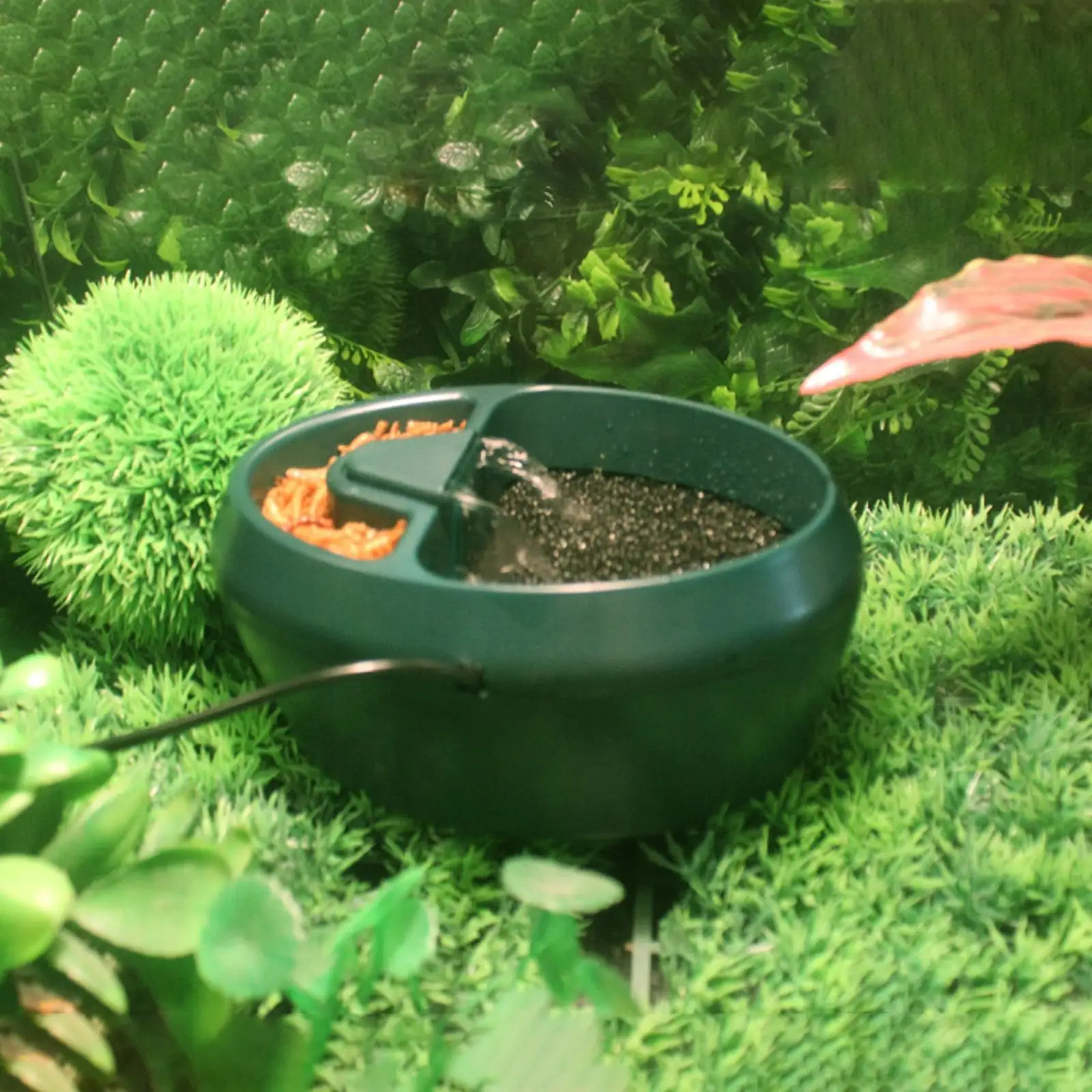 

Reptile Waterfall Drinking Fountain Terrarium Decor Environmentally Friendly Water Dripper Feeder for Tortoises Horned Frogs