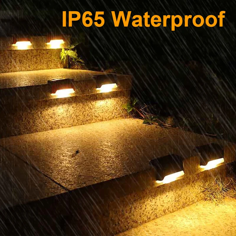 2-20Pcs Solar Step Light Waterproof Outdoor Stair Fence Garden Decoration Deck Lamp