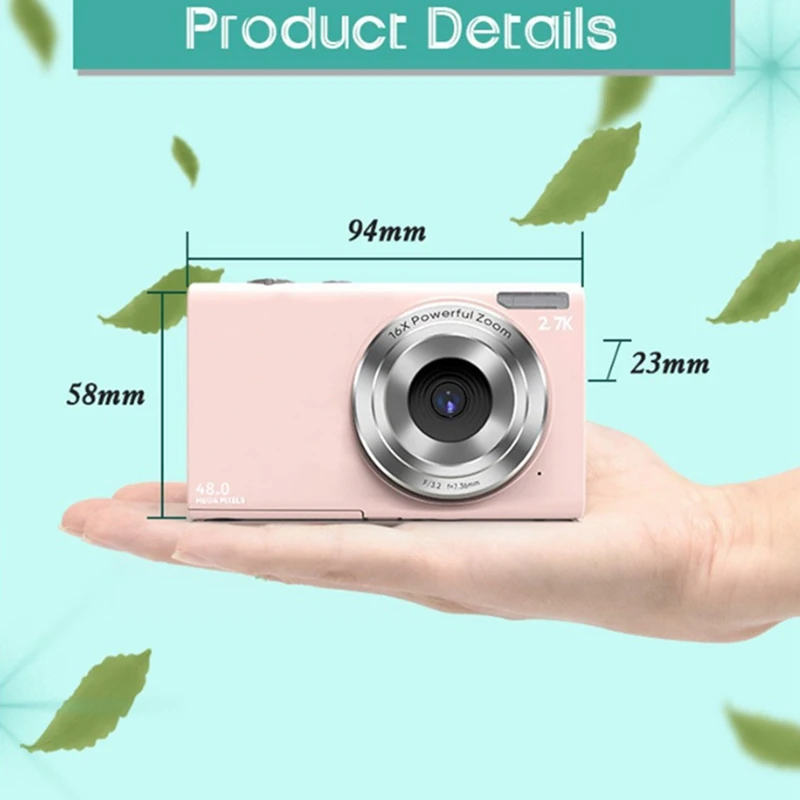 2.88-Inch Vlogging 48 Megapixel High-Definition Digital Camera With 16X Digital Zoom As A Gift Students Portable Card Machine