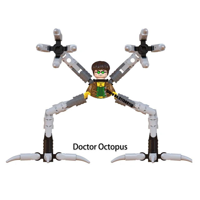 Brand DISNEY Green Goblin Mysterio Doctor Octopus Building Blocks Doctor Strange Sandman Electro Action Figure Kid Toy Bricks M-MG0202