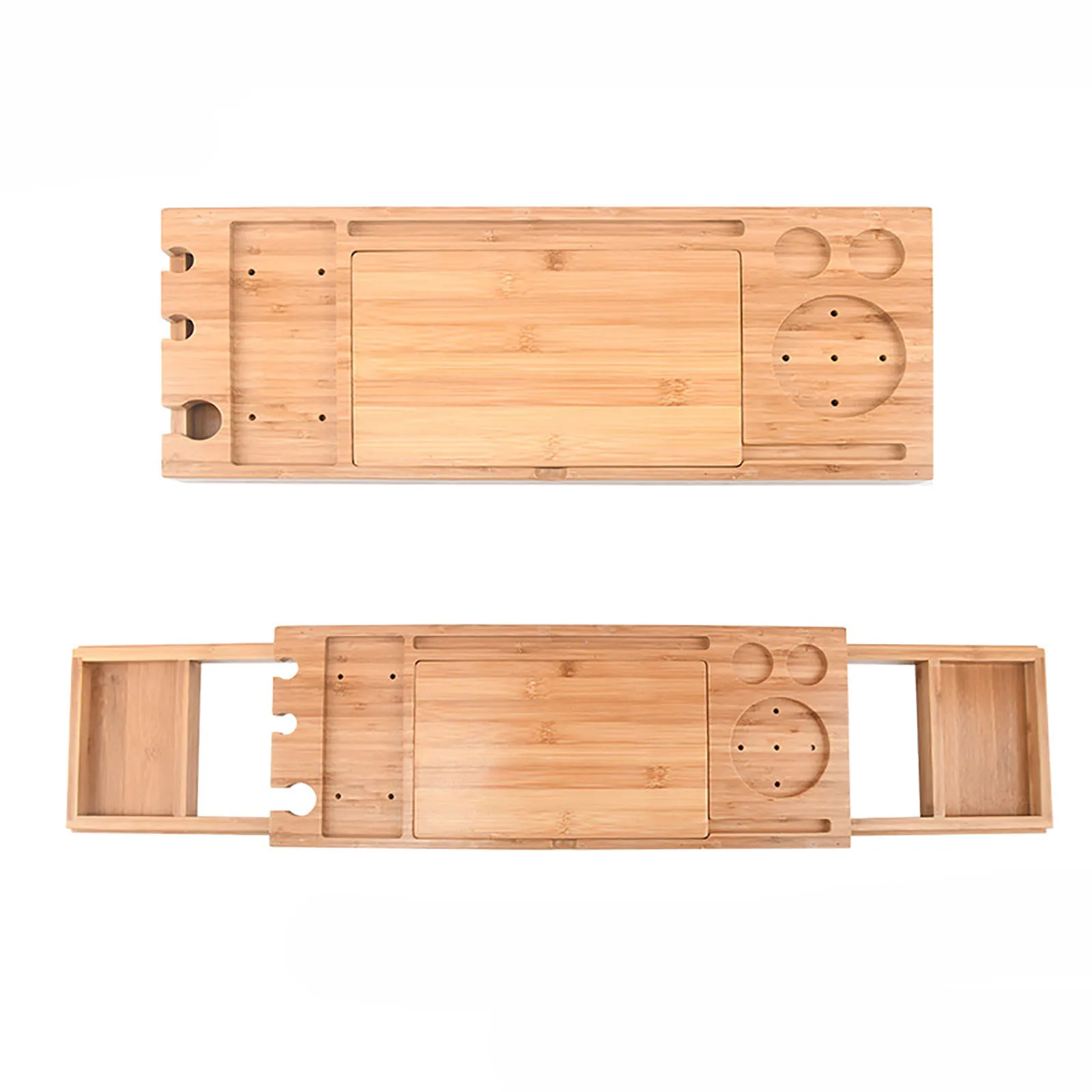 Bathtub Tray Wine Holder Spa Organizer Caddy Book Bathtub Caddy