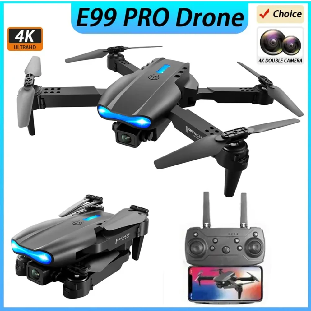 E99 Drone Pieghevole Quadcopter Telecomando Maniglia Aereo A Quattro Assi Hd 4K Fotografia Uav Fissazione Dell'Altitudine