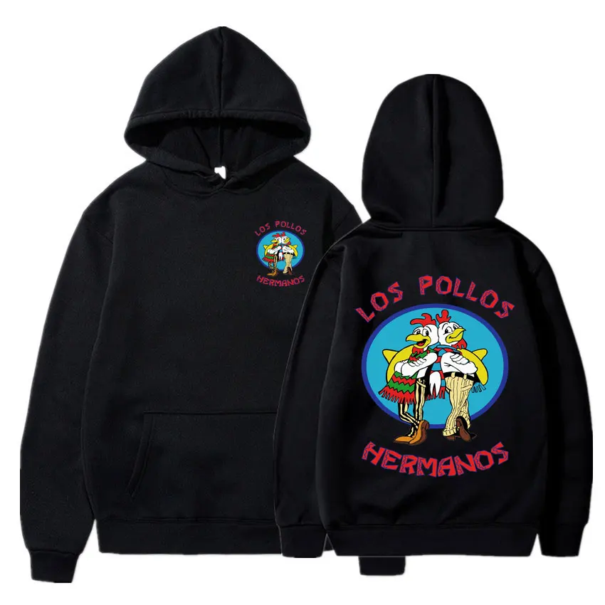 thumbnail image 1 of Sudadera con capucha de Breaking Bad para hombre y mujer, chándal holgado de lana con estampado de Los Pollos Hermanos, primavera y otoño, 1 of 3