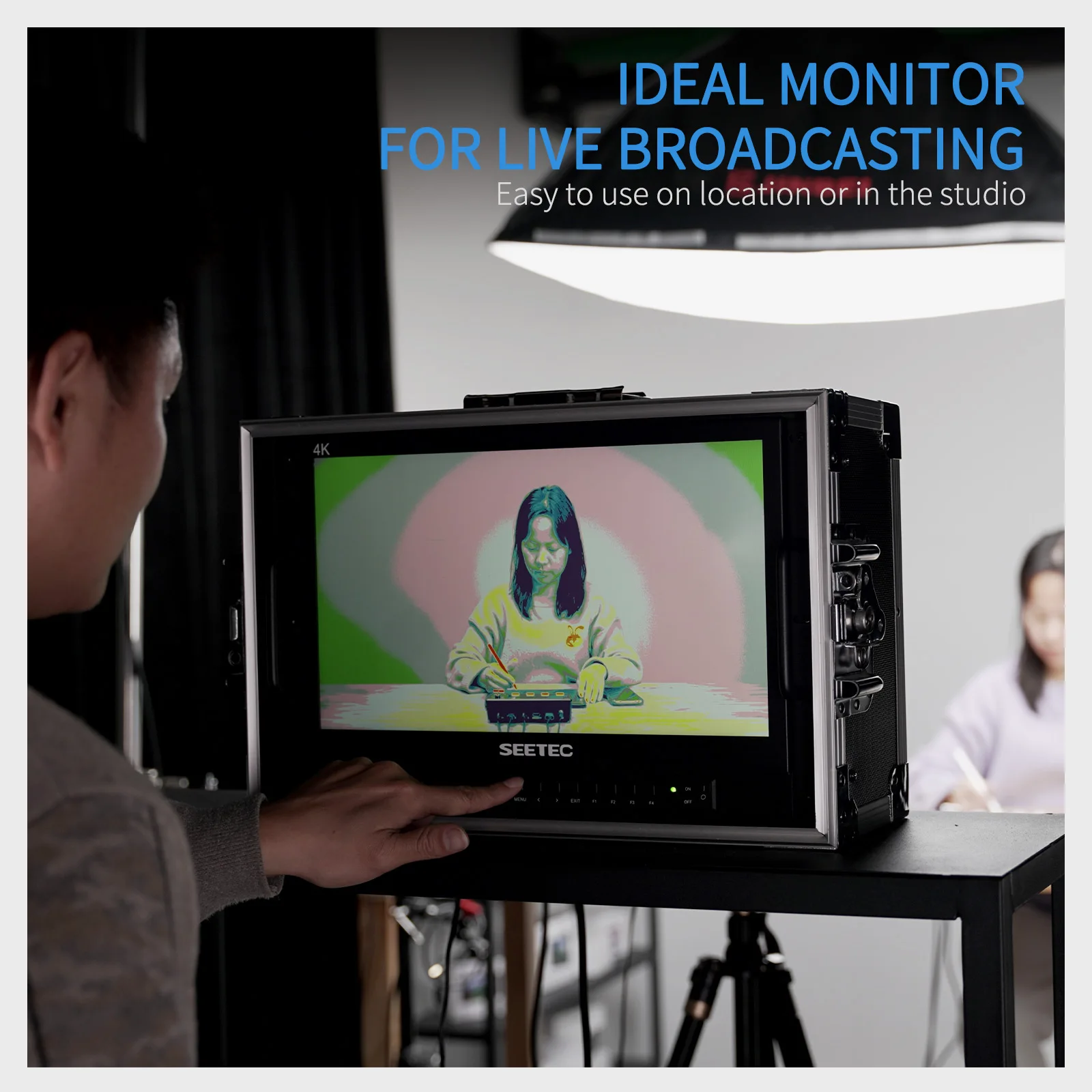 SEETEC ATEM156-CO 15.6&rdquo; 4K HDMI Multiview Portable Carry-on Live Streaming Broadcast Director Monitor for ATEM Mini Mixer Pro