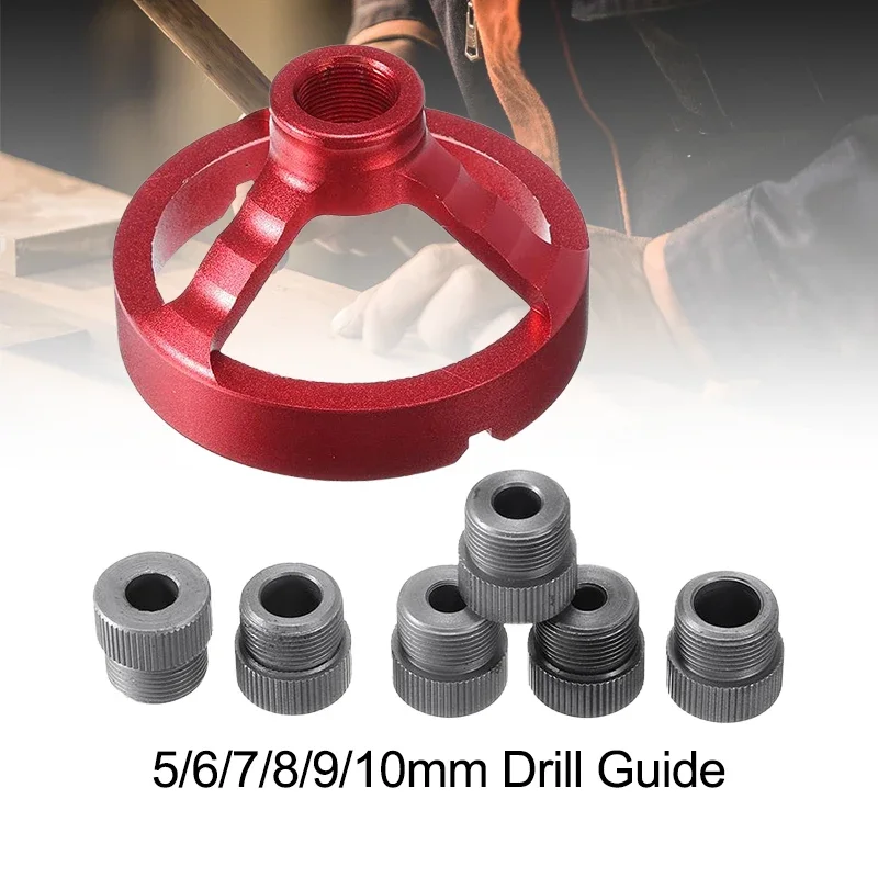 

5-10mm Vertical Drill Guide Fixture Aluminum Alloy Straight Corner Round V Drill Punch Locator Woodworking Tool 5/6/7/8/9/10mm