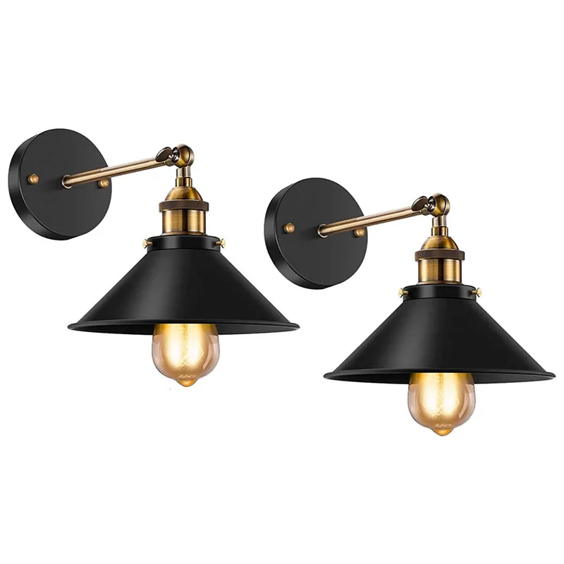 Vintage Wall Lamp E27 Base Industrial Wall Sconces AC90-260V Light for Indoor Lighting Adjustable Retro Loft bedroom light, wall light