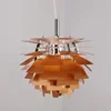 Artichoke Style Pinecone Pendant Light Modern LED Danish Design for Living Room Kitchen Home Decor Aluminum Hanging Chandelier 1