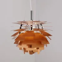 Artichoke Style Pinecone Pendant Light Modern LED Danish Design for Living Room Kitchen Home Decor Aluminum Hanging Chandelier 1