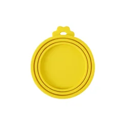 Reusable Silicone Pet Can Lid - Keeps Food Fresh and Odor - Free (1pc yellow)