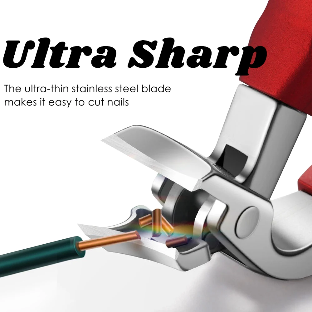 1Pcs Angled Head Nail Clippers for Seniors Ergonomic Toenail Clipper for Thick Nails, Premium Steel Nail Cutter Trimmer