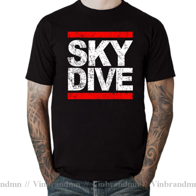 Vinage Distressed Skydiving Skydive T Shirt Uomo Funny Sky Diver T-Shirt Parapendio Parapendio Tees Graphic Tops Tshirt