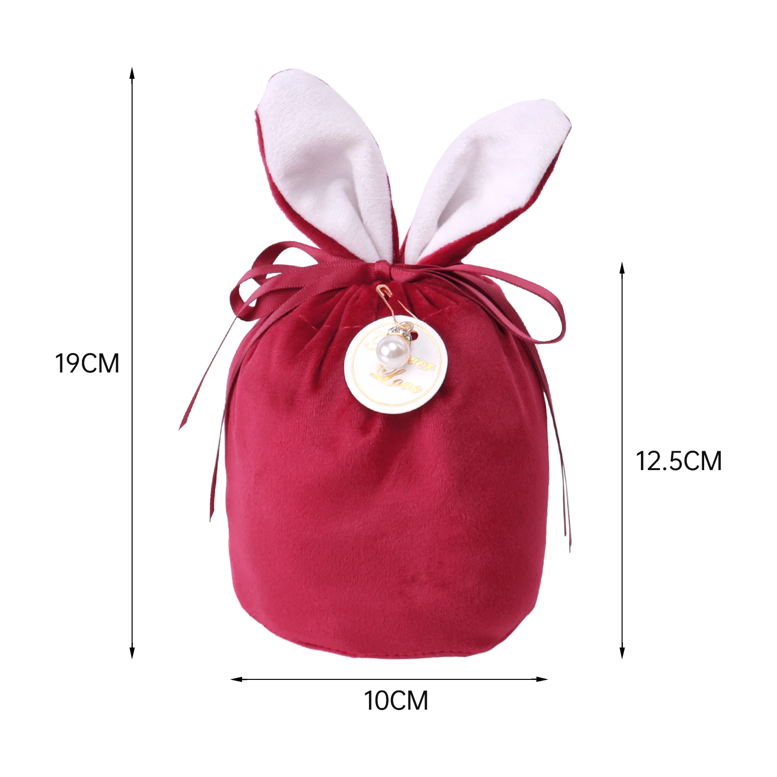 Velvet Easter Bags Bunny Gift Packing Bags Rabbit Candy Bags Wedding Birthday Party Decoration Jewelry Organizer 2022 Easter