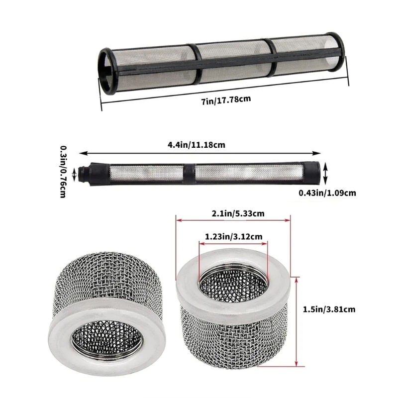 Y6GD Pumps Inner Cores Filter Suction Pipe Filter Screen Airless Sprays Screen Set for 695 795 1095 1595 3900 5900 7900