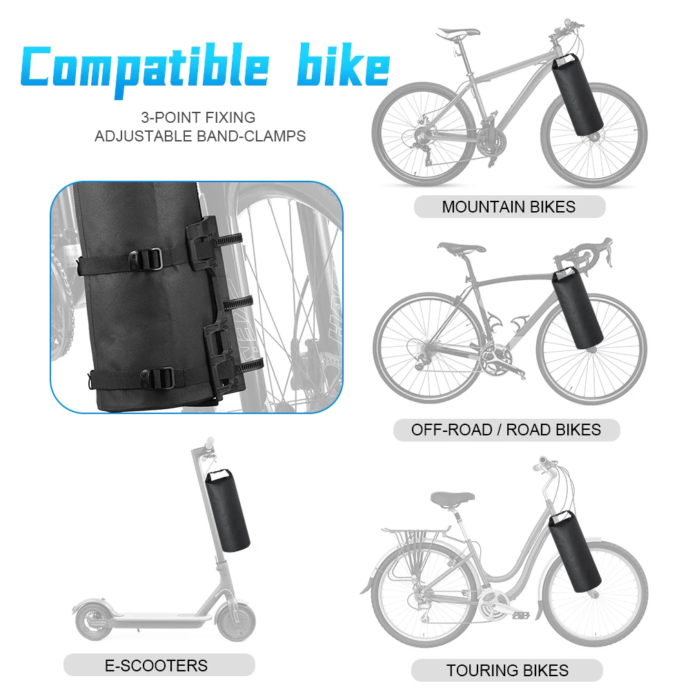 NEWBOLER Portable Waterproof Bike Fork Bag 3L 7L Portable Bike Bag Electric Scooter Bag Bicycle Front Bag  Bicycle Fork Bag