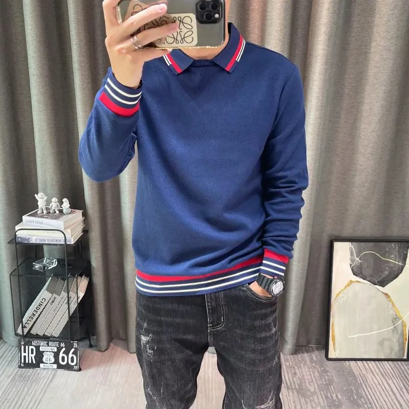 Polo da uomo attillate con colletto Slim Fit Felpe da uomo Pullover di alta qualità Citazioni Top Tendenze della moda 2025 Emo Original - immagine 6