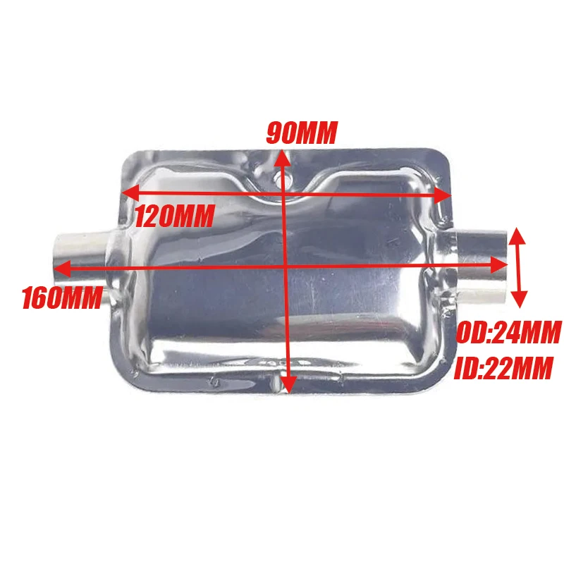 24mm Muffler Silencer Straight Pipe S Curved Pipe Car Air Diesel Parking Heater Exhaust Pipe Stainless Iron for Diesel Heater