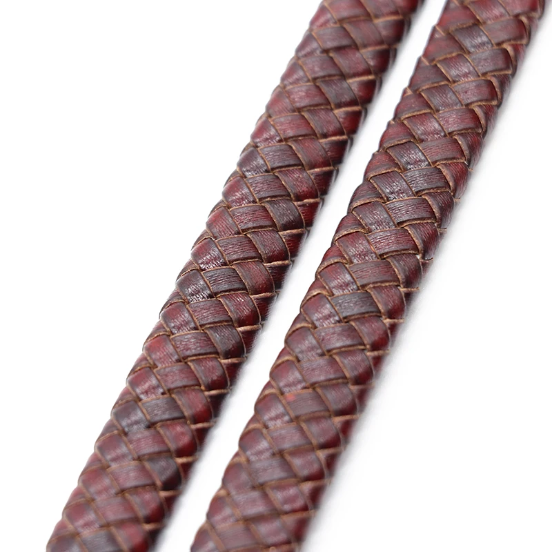 Vintage Black and Brown Genuine Braided Leather Cords