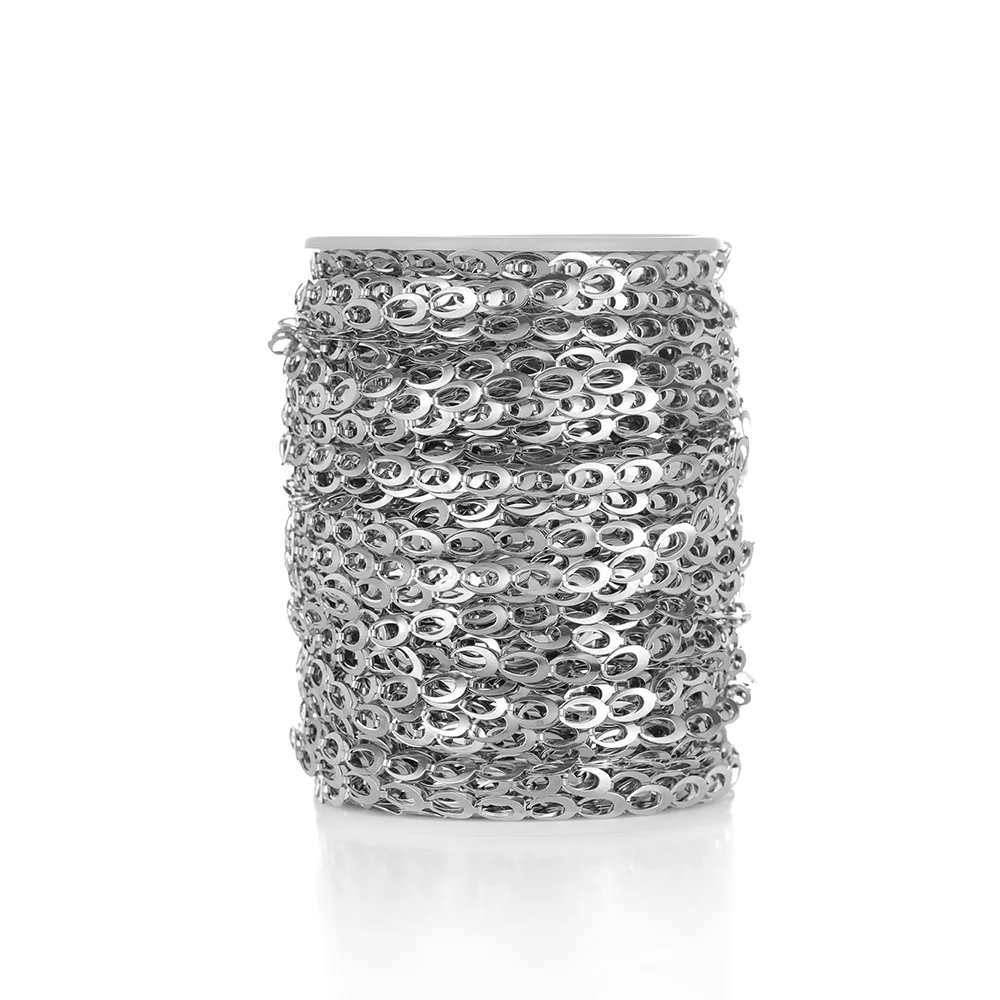 1 metre Paslanmaz Çelik Altın Içi Boş Gözyaşı Şekilli Zincir Küba Zincirleri Genişliği 5mm DIY Kolye Bilezik Takı Yapımı Malzemeleri