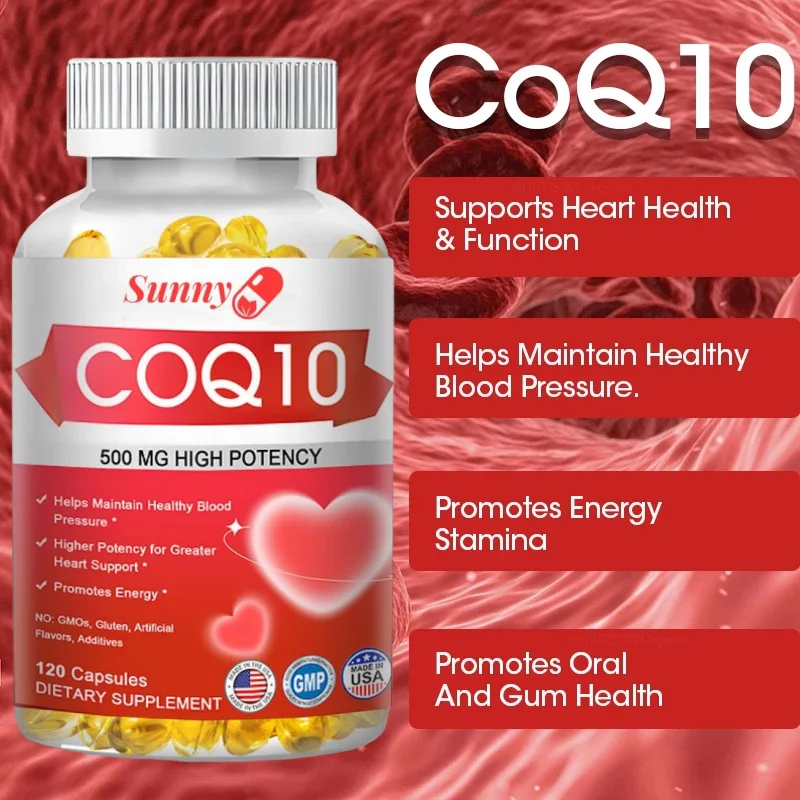 Coenzyme Q10 Capsules 500mg for Circulation Stress Health coq10 capsules