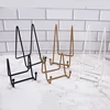 1pc Plate Display Stand Picture Easel Metal Plate Stands Holder Display Pictures Frame Photo Decorative Plate Dish Tabletop Arts 1