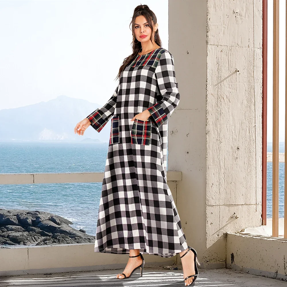 Women Long Dress Fashion Abaya Muslim Islam Arabic Musulmane Middle Eastern Clothing Casual Evening Party Dresses Robe Vestidos