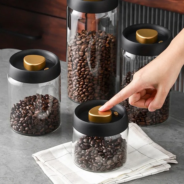 Vacuum-Sealed Glass Storage Jar – Coffee, Tea & Food 2