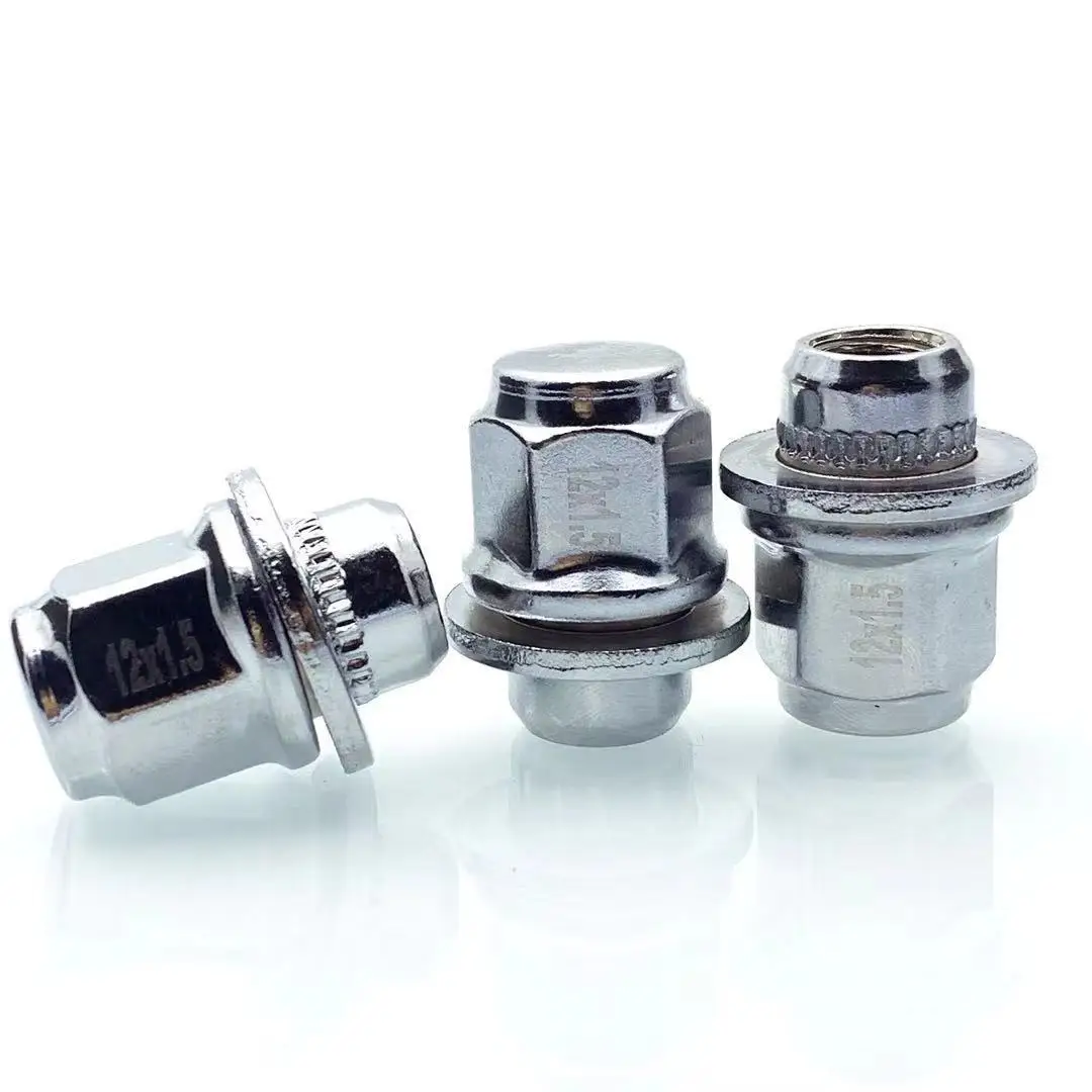 Alloy Wheel Nuts For Jaguar Xf Xf-R Xe (M12x1.5) Chrome Lug Bolt Stud Set Wheels Tires & Parts 4PCS