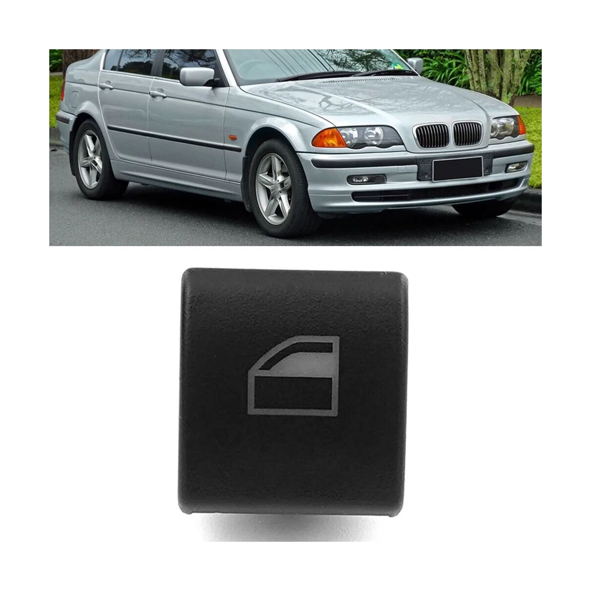 61318381514 윈도우 스위치 버튼 커버, 전면 왼쪽 또는 오른쪽, BMW 3 Serisi E46 1997-2000