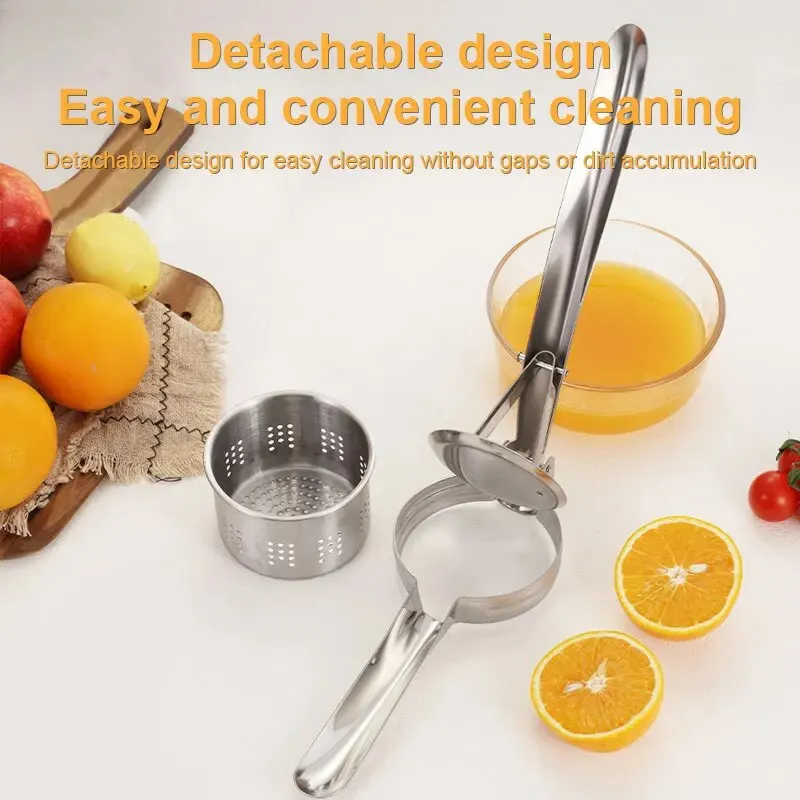 Lemon Squeezer 304 Stainless Steel Manual Juicer Lemon Squeezer Household Potato Masher Garlic Squeezer Vegetable